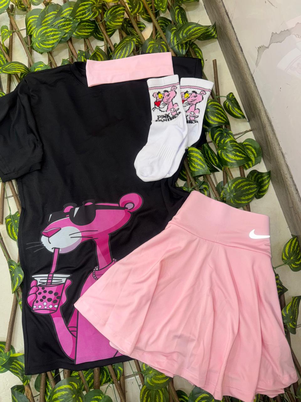 Set Pantera Rosa con Falda 4 piezas